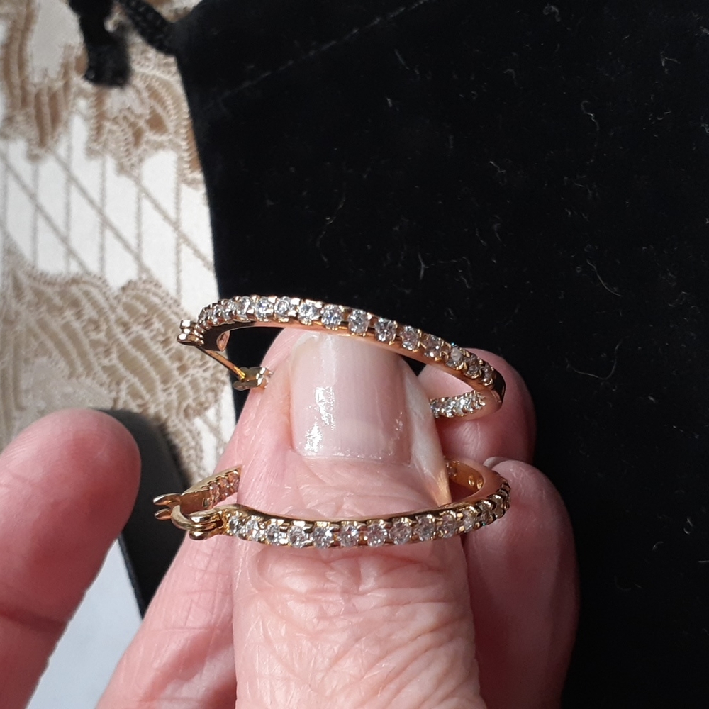 Sparkling hoop earrings